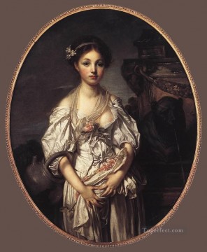 Jean Baptiste Greuze Painting - El retrato de la jarra rota Jean Baptiste Greuze